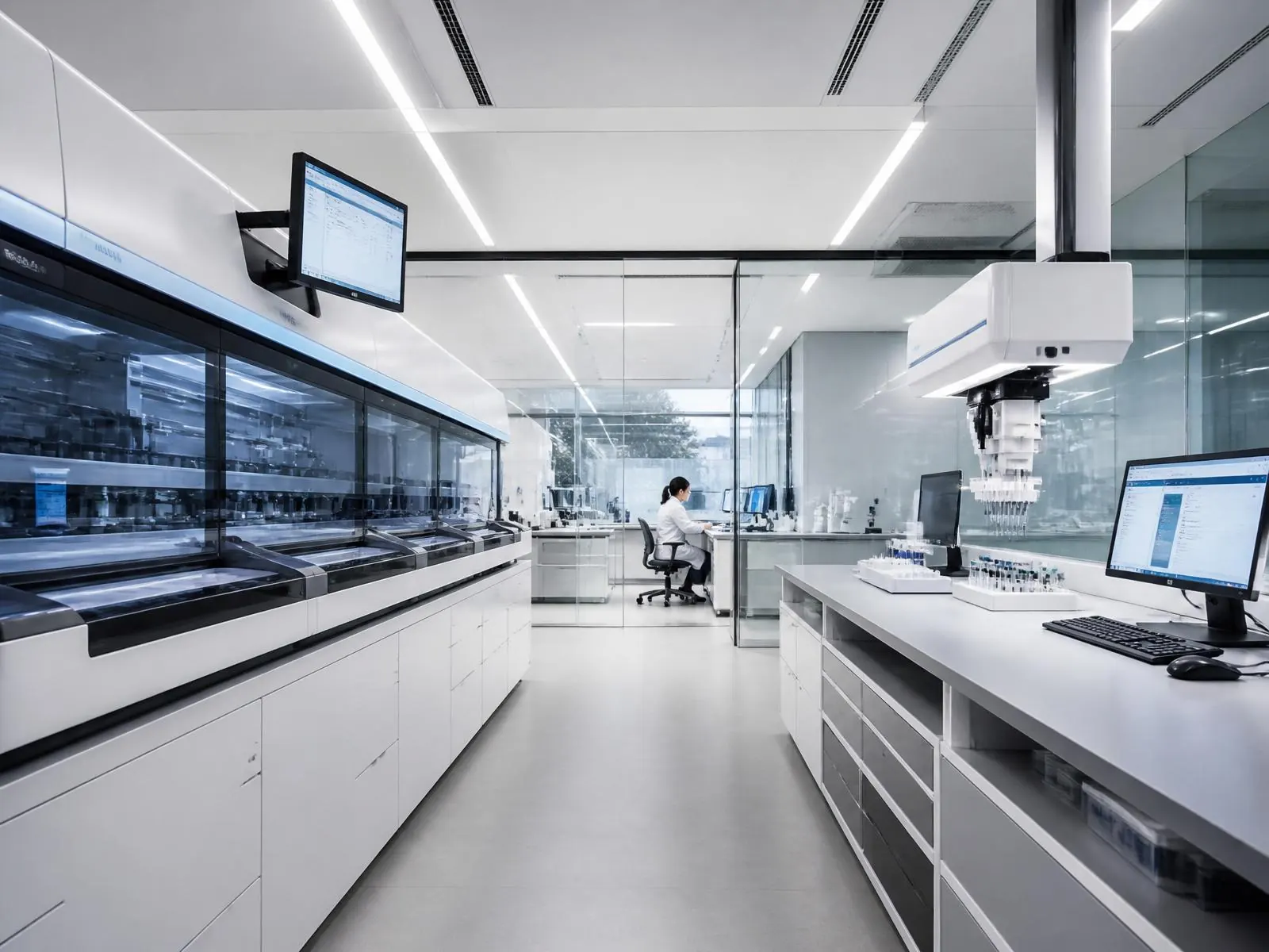 HelixDX automated laboratory with robotic analyzers